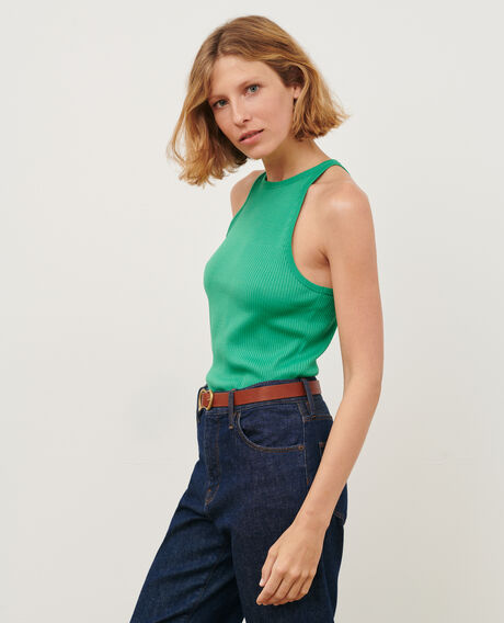 Cotton tank top 0542 pine green 3ste287c56