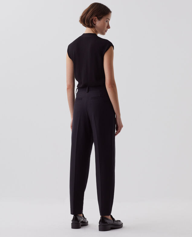 CAMILLE - Carrot trousers H091 black beauty