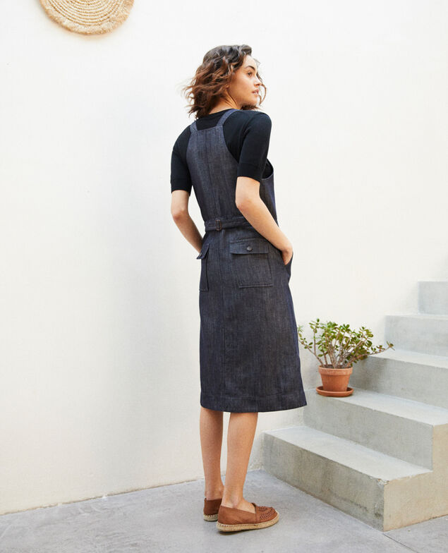 Denim pinafore dress Indigo