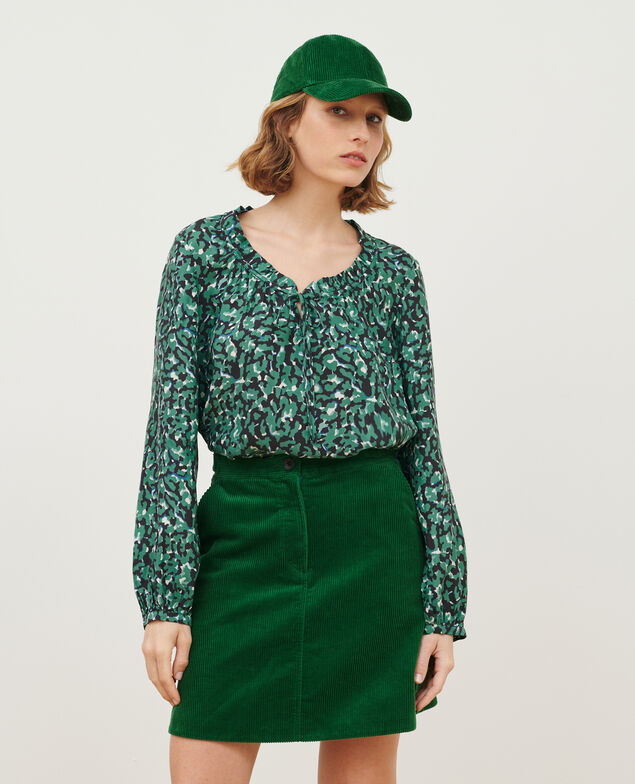 Silky printed blouse