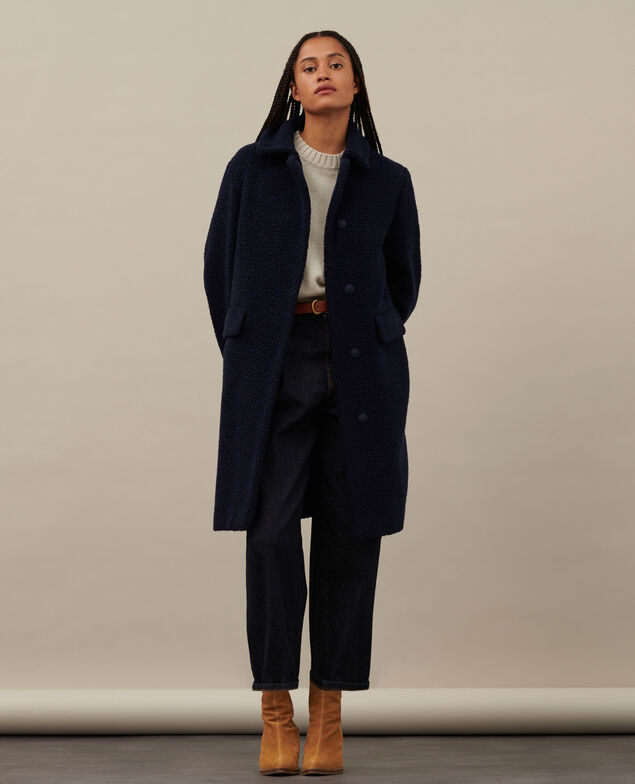 Long wool blend coat
