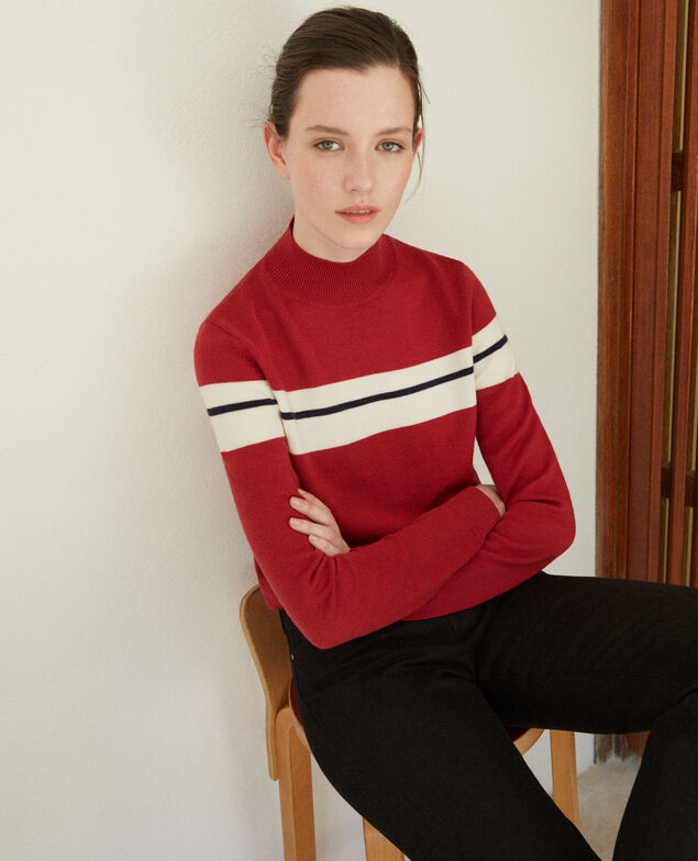 Merino wool jumper Red