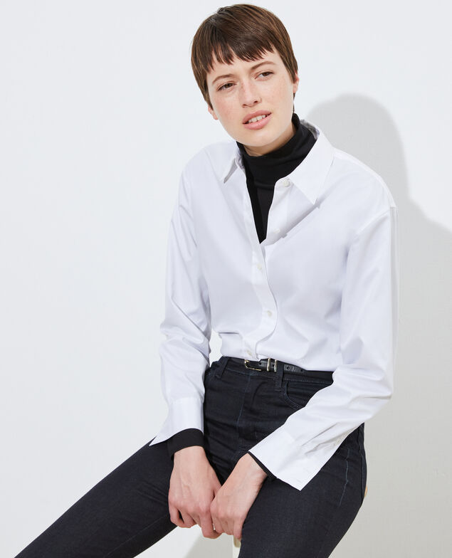 Supima cotton boyfriend shirt Brilliant white