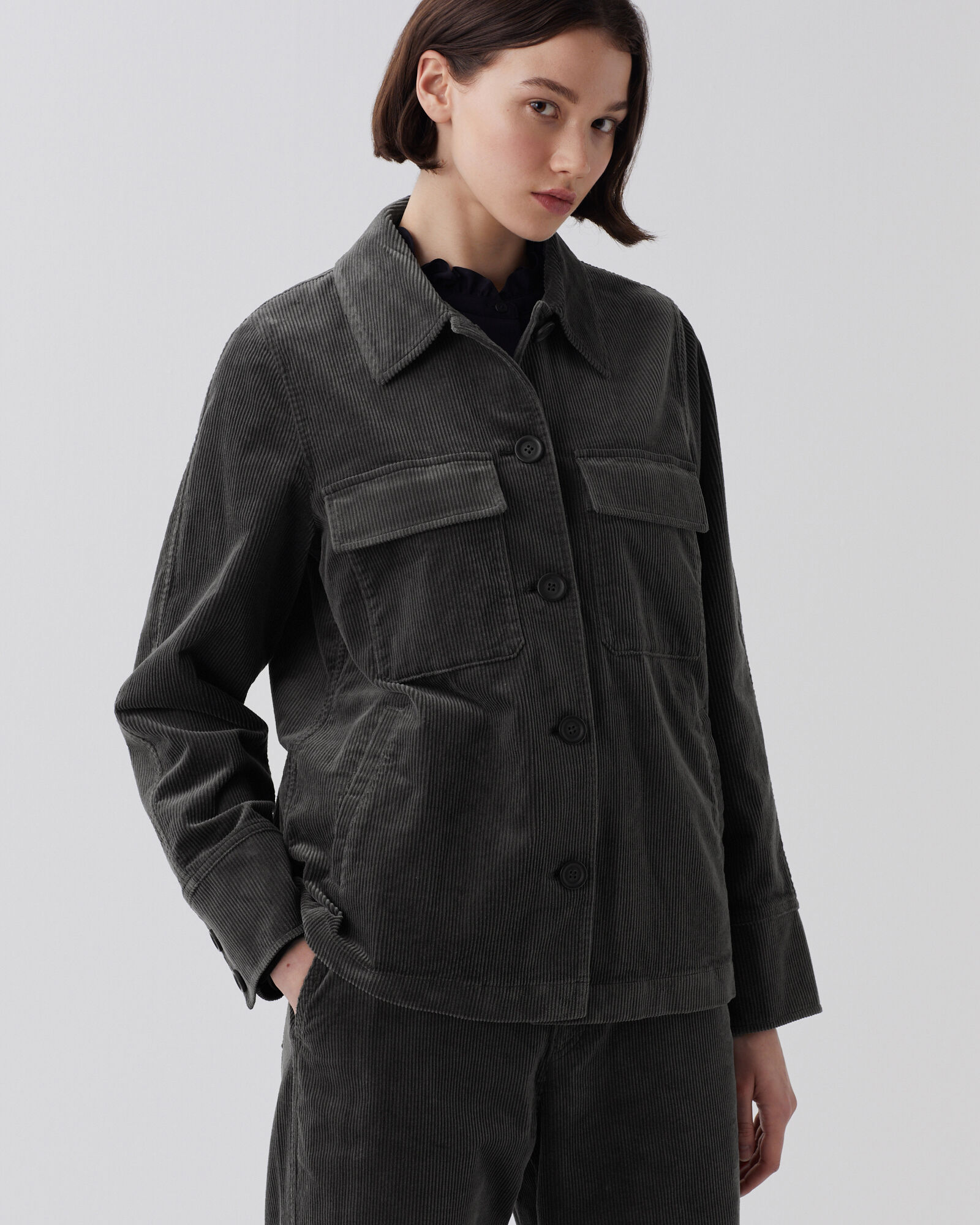 Corduroy jacket gray - Comptoir des Cotonniers