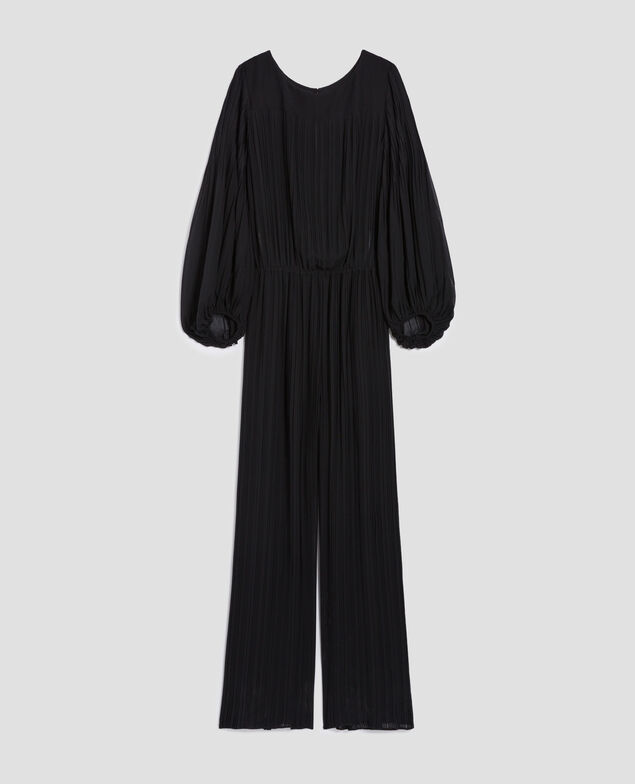 Pleated playsuit H091 black beauty