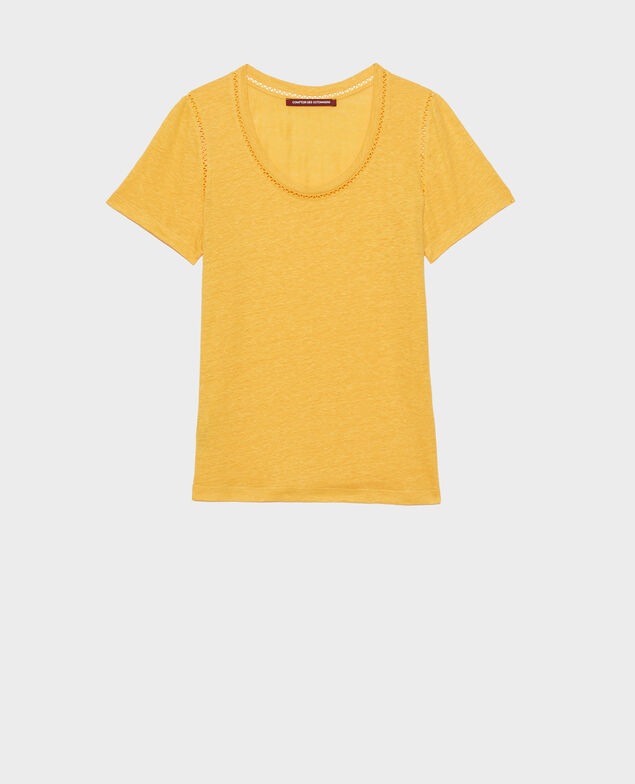 Linen T-shirt Spectra yellow