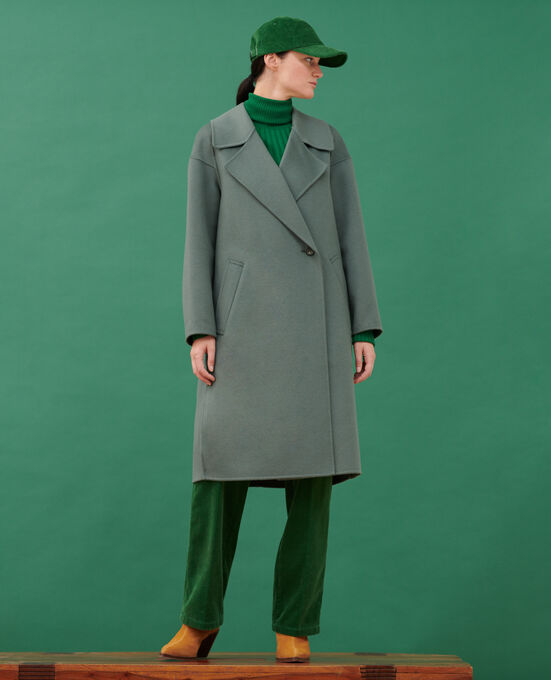 Double-sided wool and cashmere coat 8850 54 GREEN