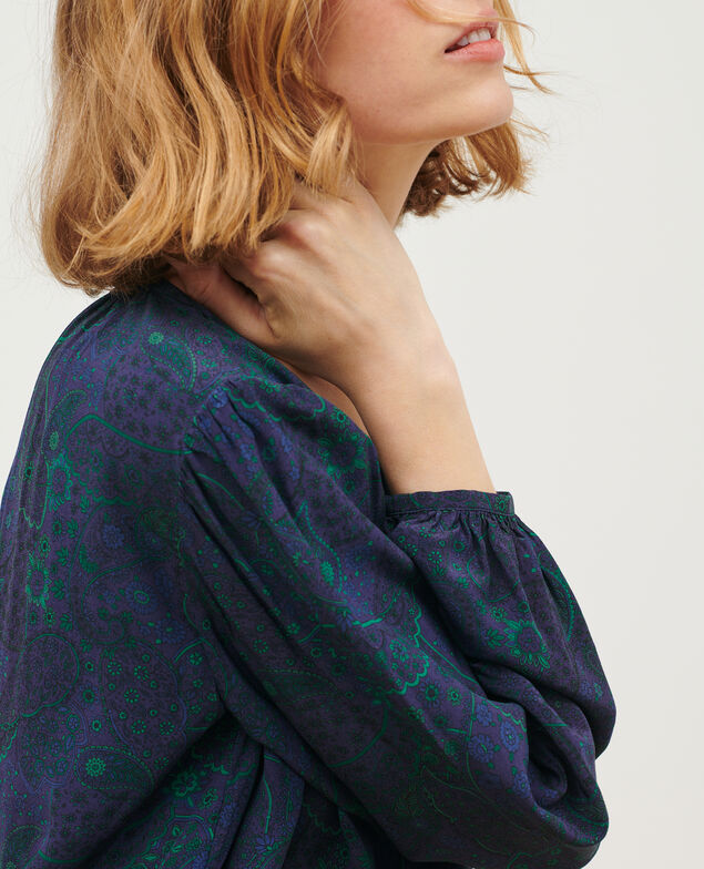 Silky printed blouse
