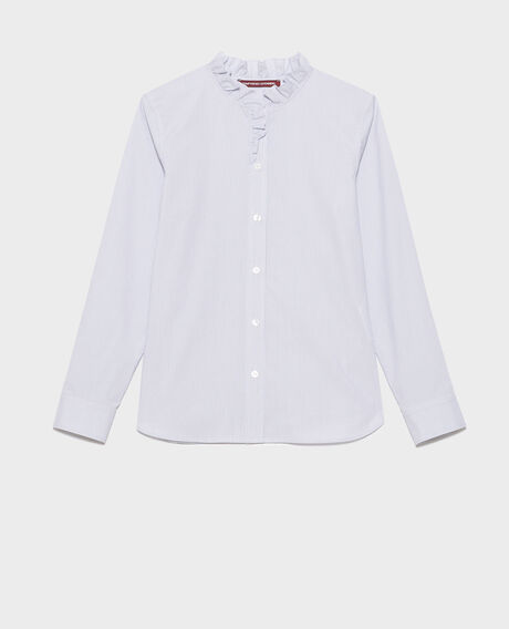 Cotton poplin shirt 8871 69 navy stripe 2wsh138c53