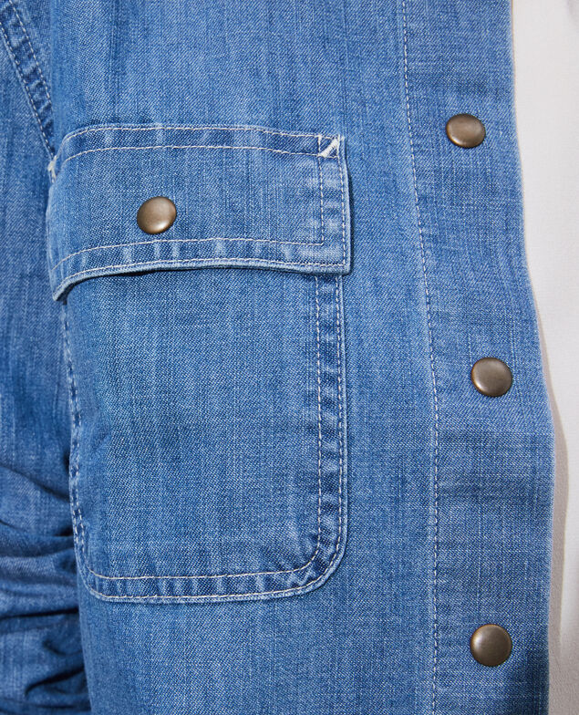 Denim shirt with pockets Denim medium wash