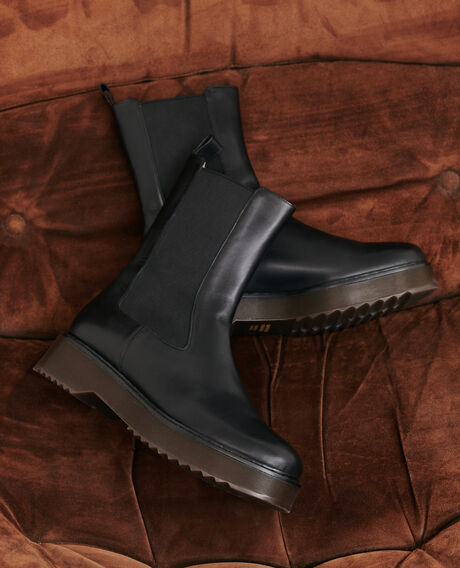 Elasticated leather boots 4216 black_beauty Petite