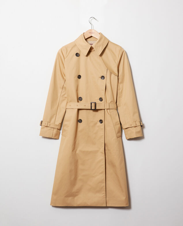 Timeless trench coat Iced coffee Jonquille