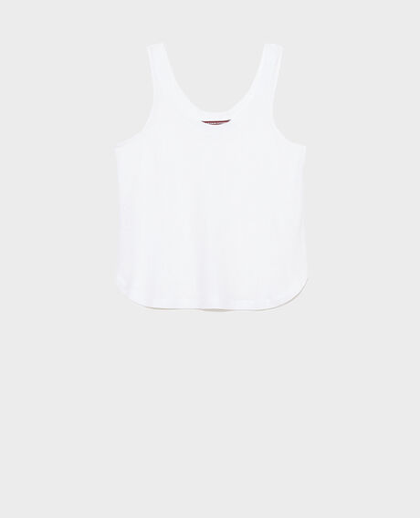 Linen vest top 00 white 2ste054f05