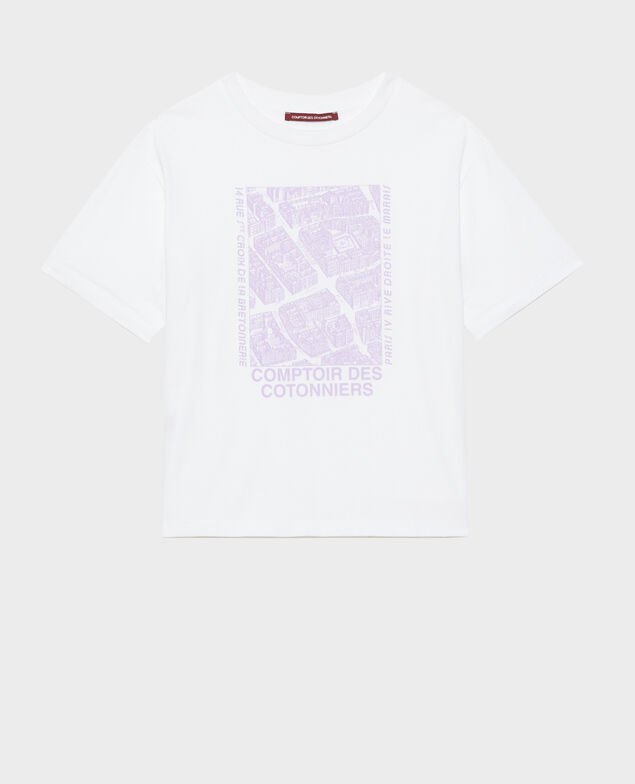 Short-sleeve cotton t-shirt Pastel lilac