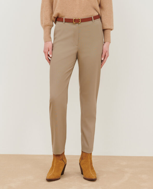 MARGUERITE - Cigarette trousers 0311 beige 3spa231w01