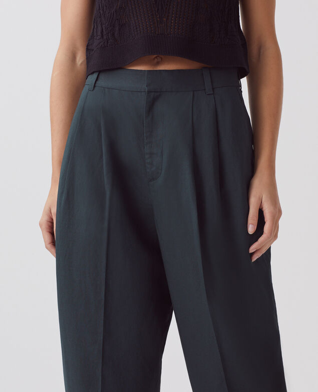 Pleated trousers J690 blueberry