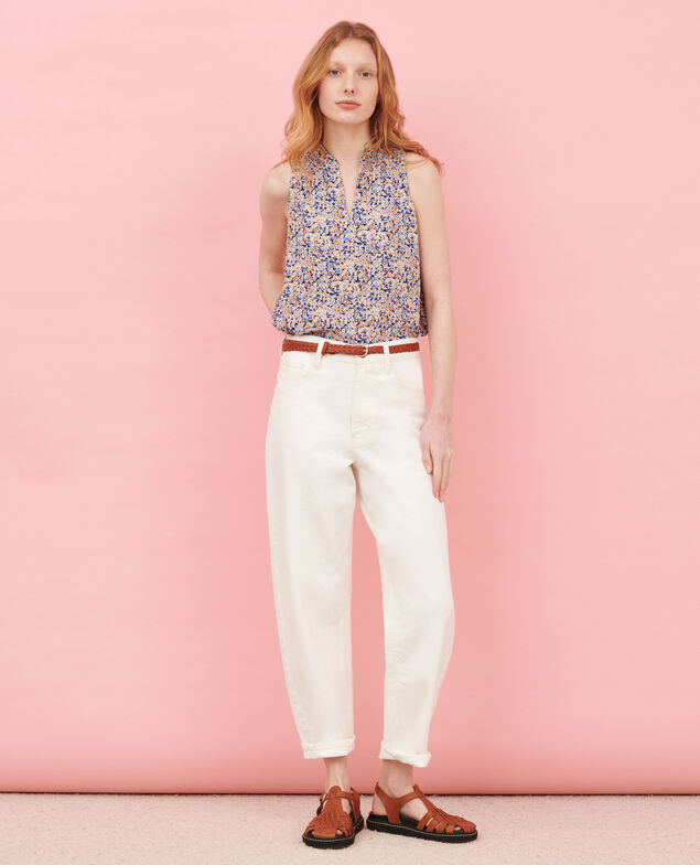 Printed top 116 print blue