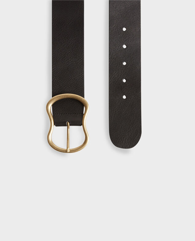 Wide leather belt