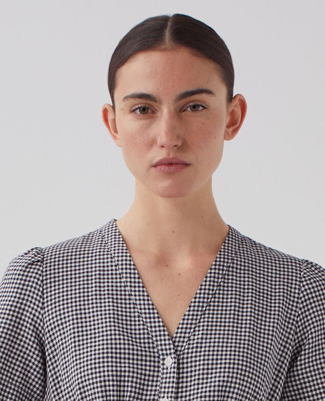Midi dress J093 gingham check