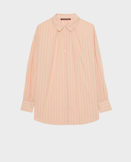 Cotton tunic shirt 0470 apricot stripe 3ssh283c21