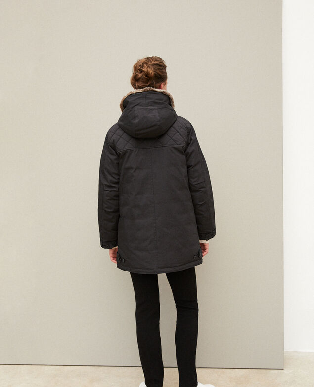 Hooded parka Noir
