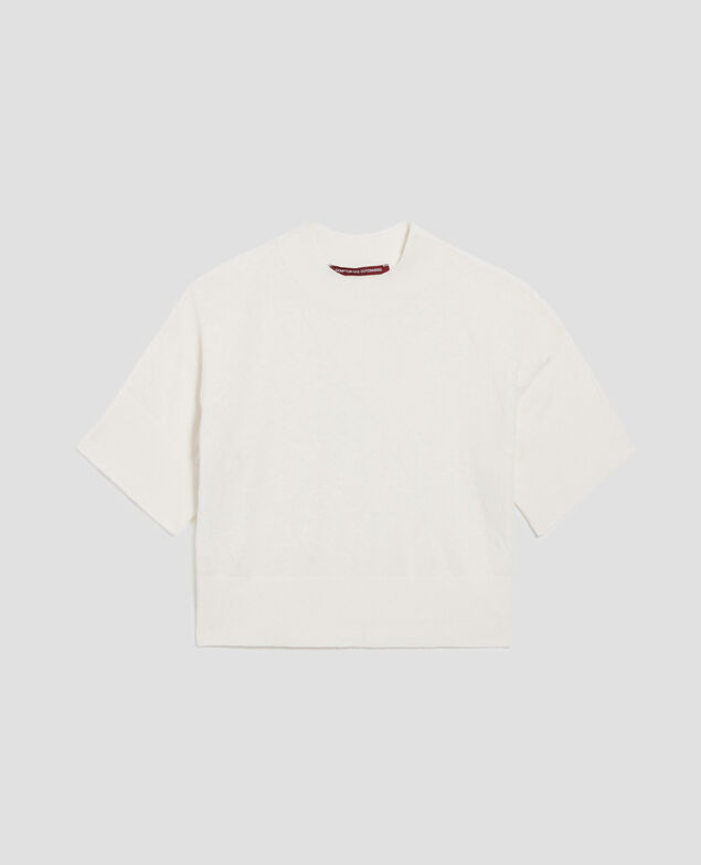 Short-sleeve jumper H013 gardenia