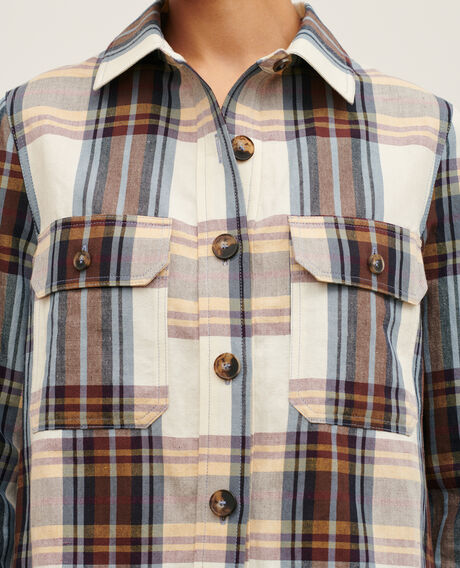 Cotton blend overshirt 0180 wine 3sja182c13