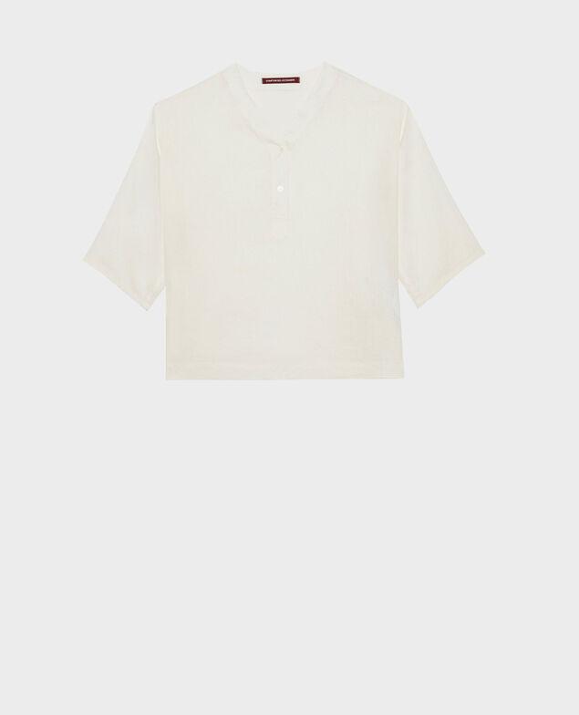 Linen tunic blouse 01 white