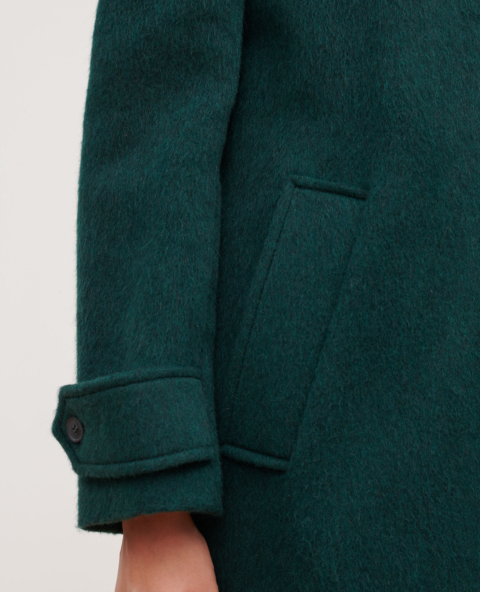 Mens waist hotsell length wool coat