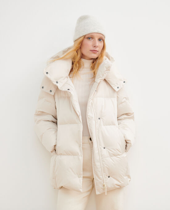 MARGOTTE - Mid-length down jacket A011 OFF WHITE