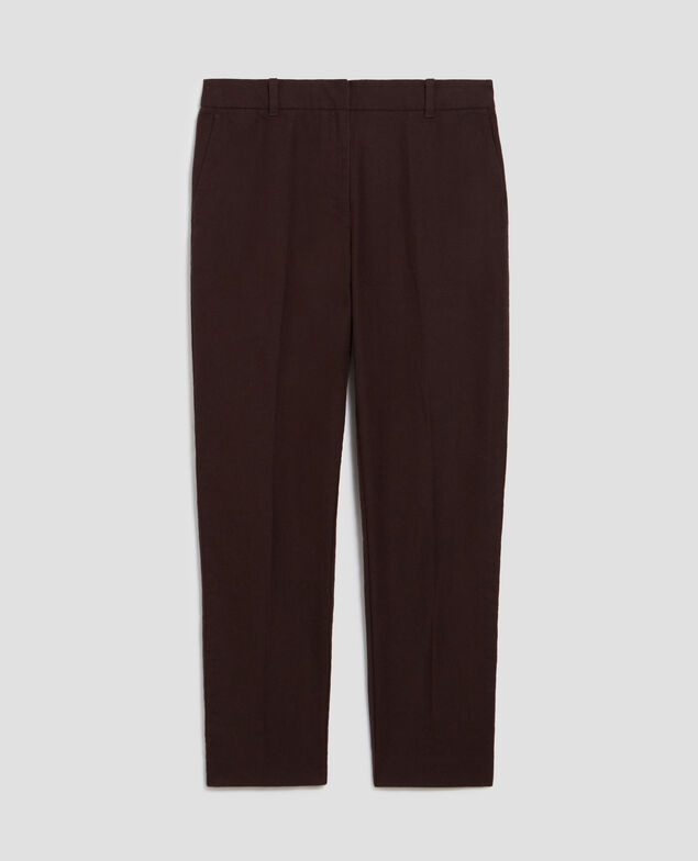 MARGUERITE - Cigarette trousers J790 chocolate plum