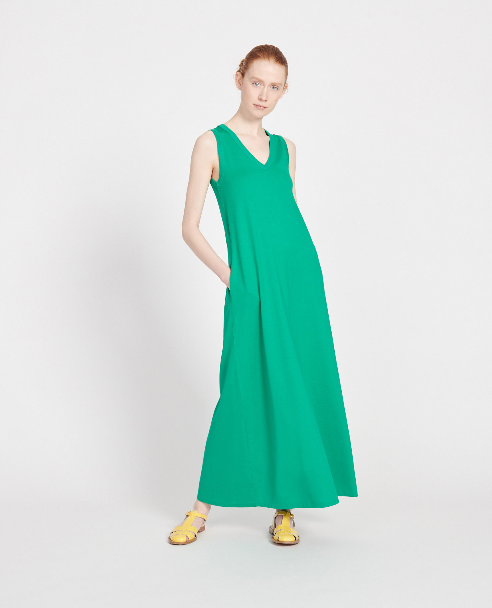 Robe verte comptoir online des cotonniers