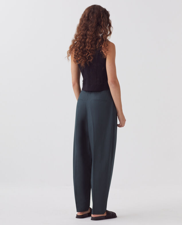 Pleated trousers J690 blueberry