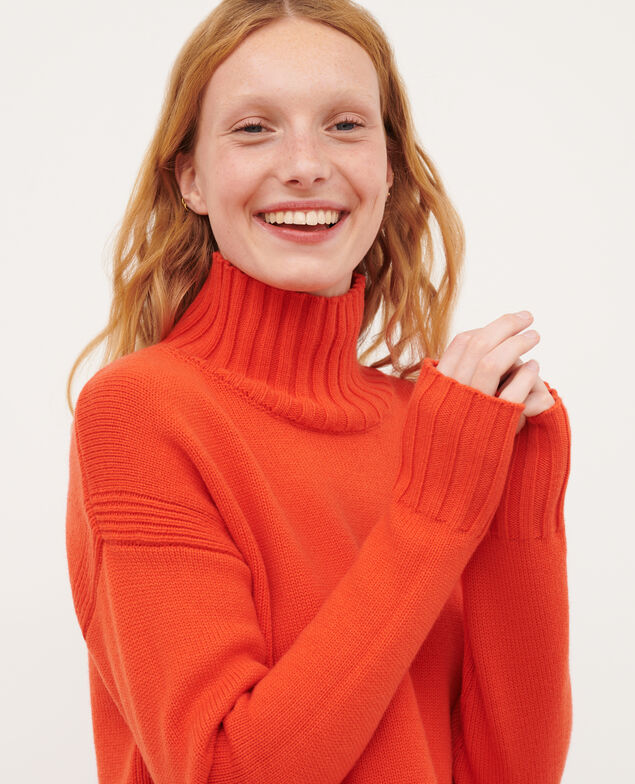 Virgin wool high neck jumper 8829 24 orange