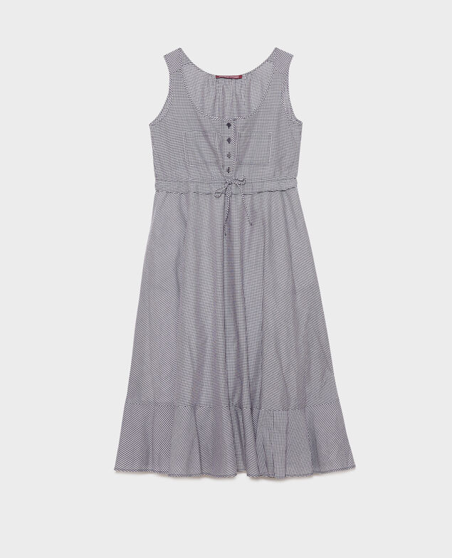 Cotton voile flared dress 88 vichy