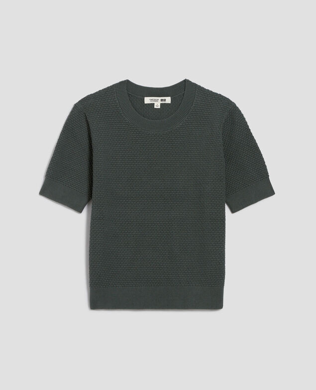 Short-sleeve cotton jumper U540 green