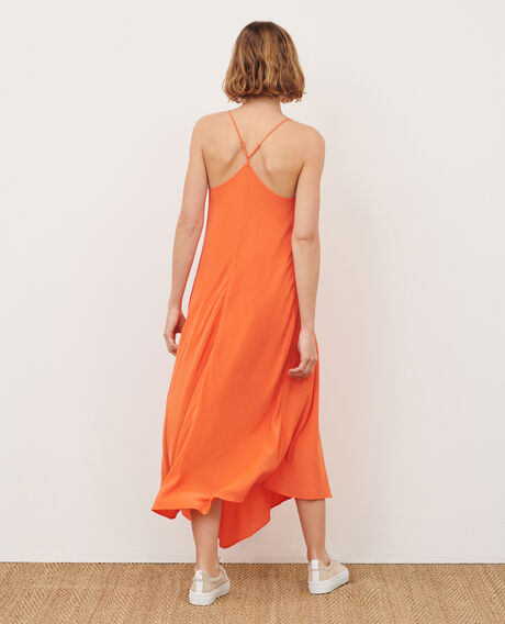 Silky asymmetric dress 0250 tiger lily orange 3sdr294v02