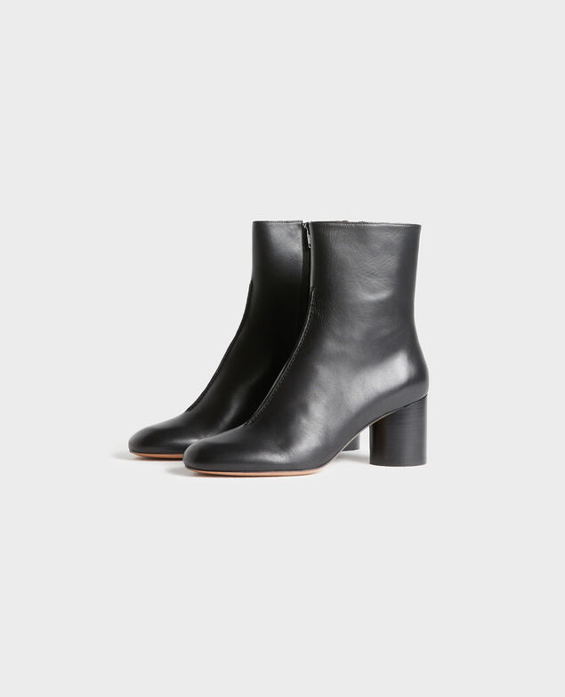 Leather heeled boots