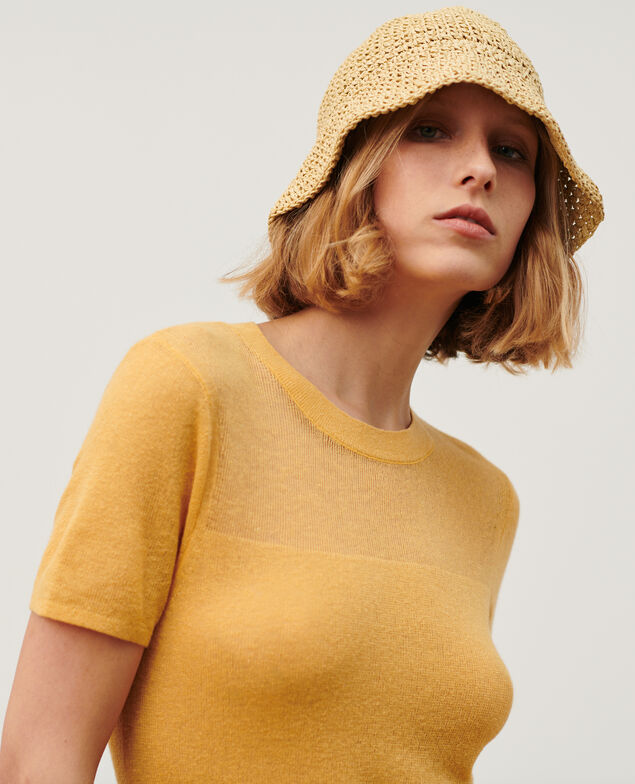 Short-sleeve top 0460 ochre yellow 3sju147l02
