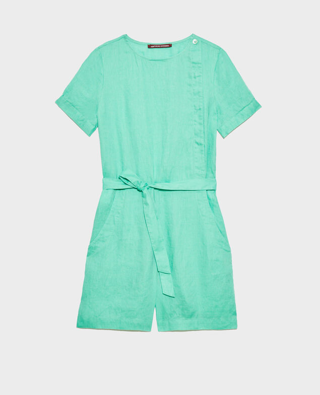 Linen playsuit Jade cream