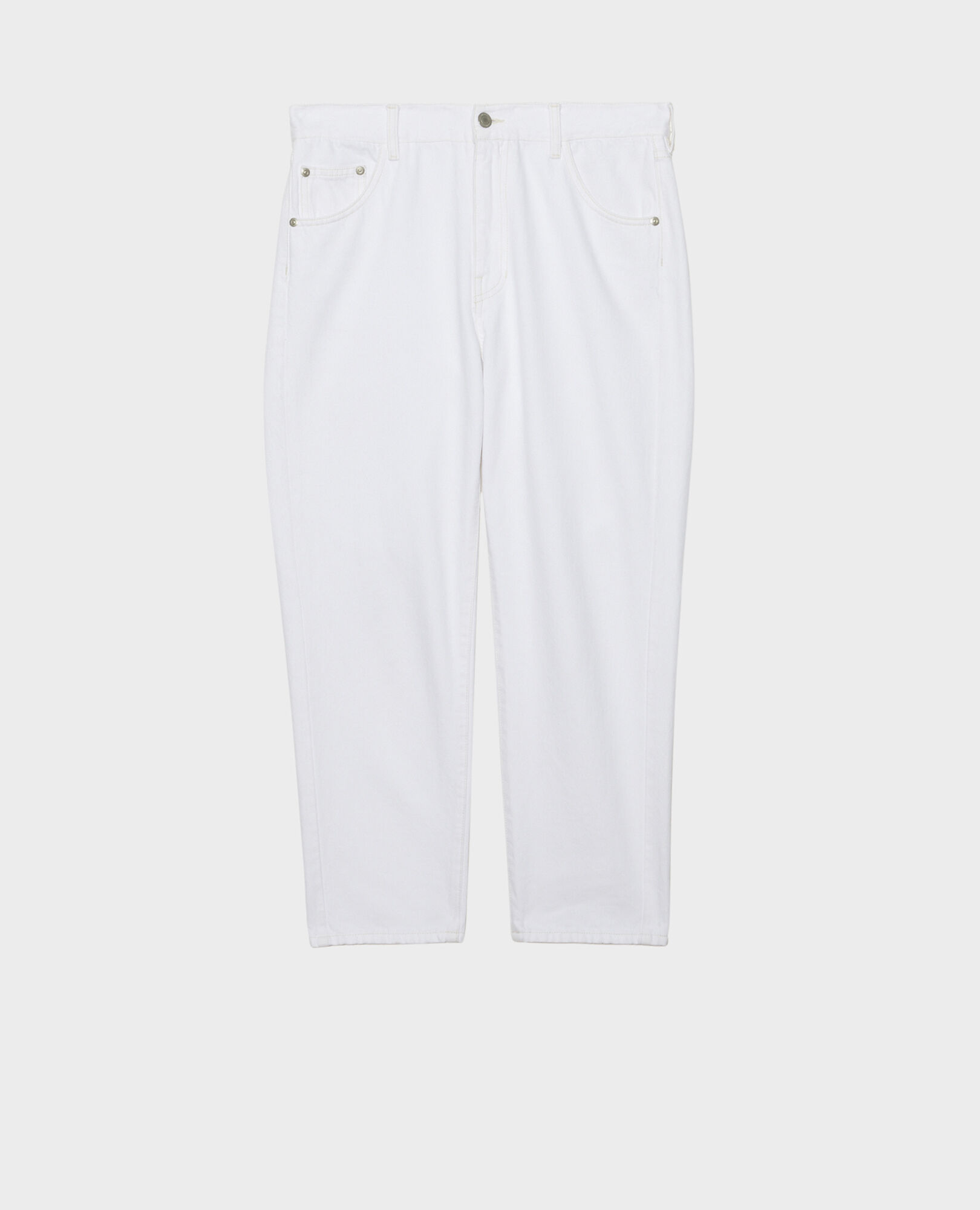 RITA - SLOUCHY - Loose cotton jeans Winter white Meroni