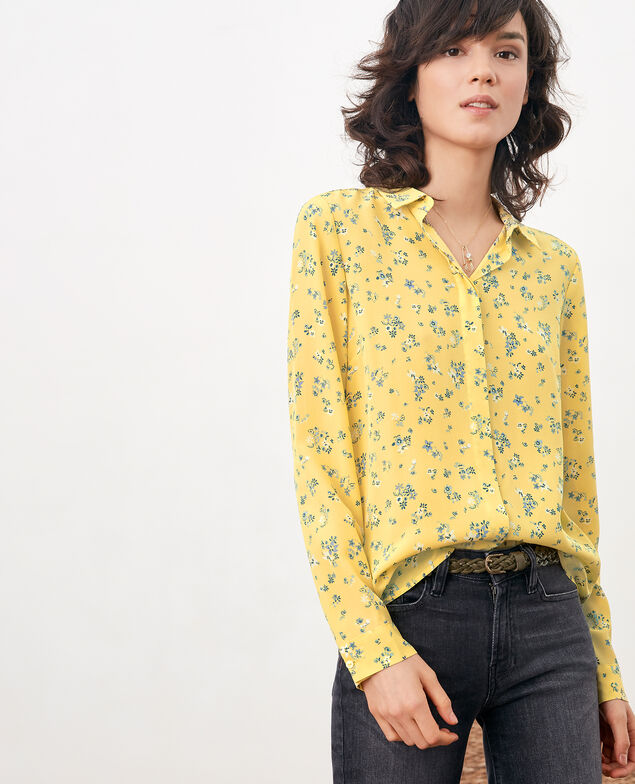 Printed silk shirt Lillybell lemon