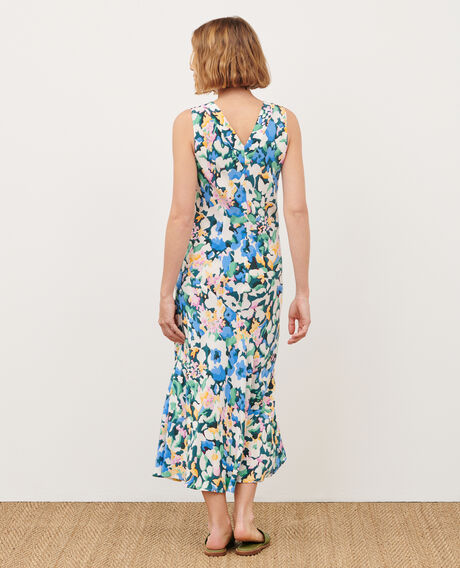Silky maxi dress A610  eden blue 3sdr273v02