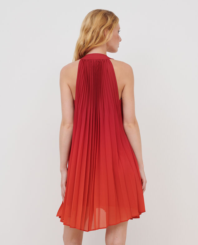 Silky pleated dress