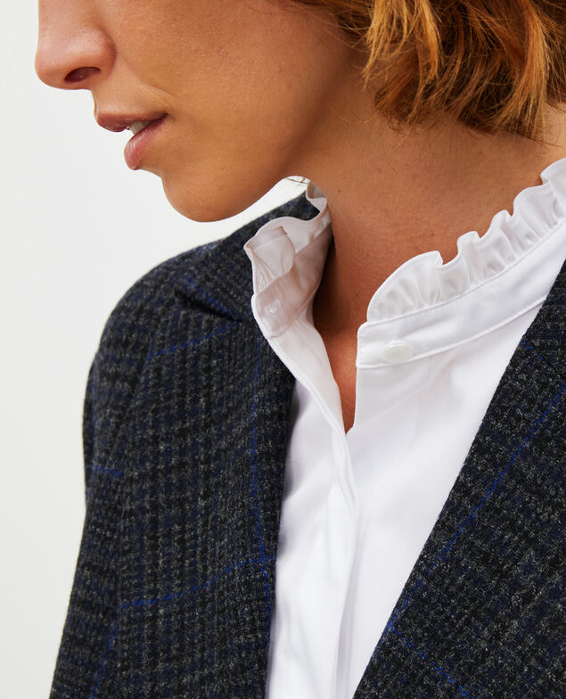 Oversize wool blazer Night sky pieddepoule