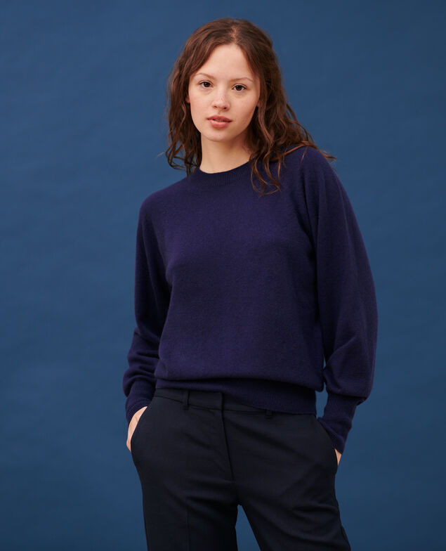 Round neck cashmere jumper 8846 69 navy 2wju051w23
