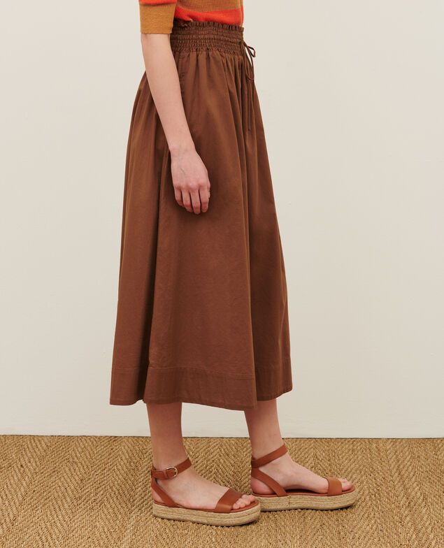 Maxi cotton skirt 35 brown