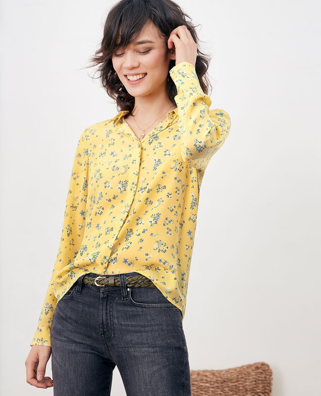 Printed silk shirt Lillybell lemon