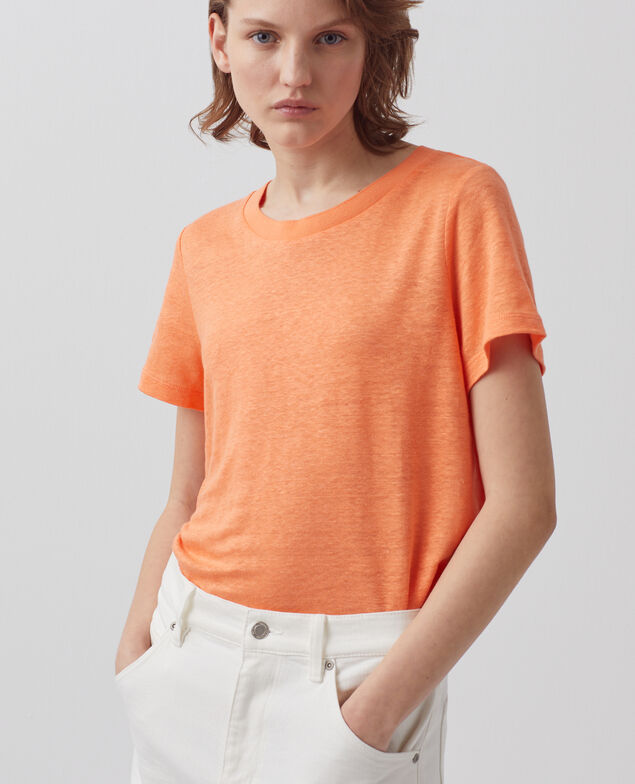 AMANDINE - linen round neck t-shirt