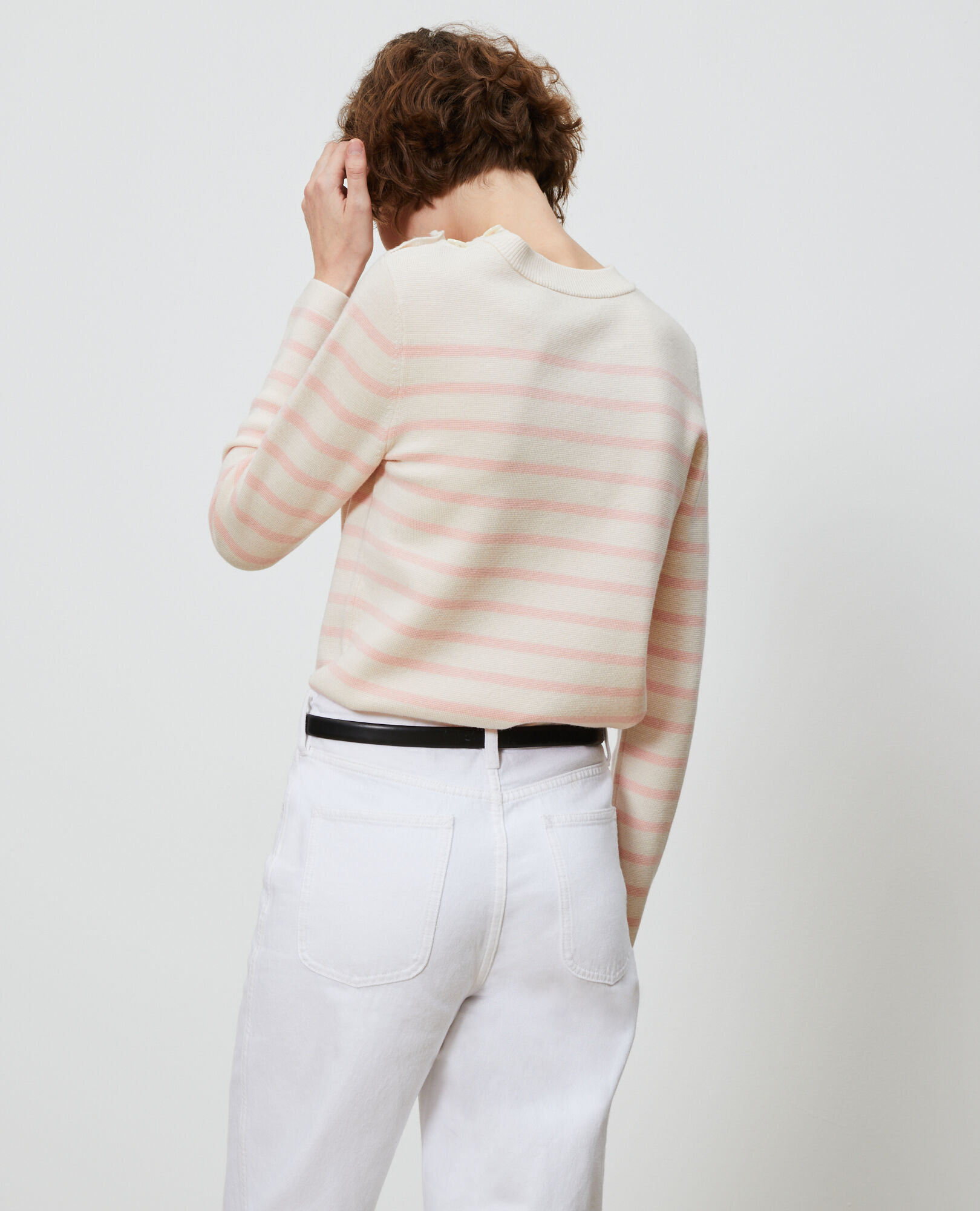 MADDY - Striped merino wool jumper Stp_grd_shell Liselle